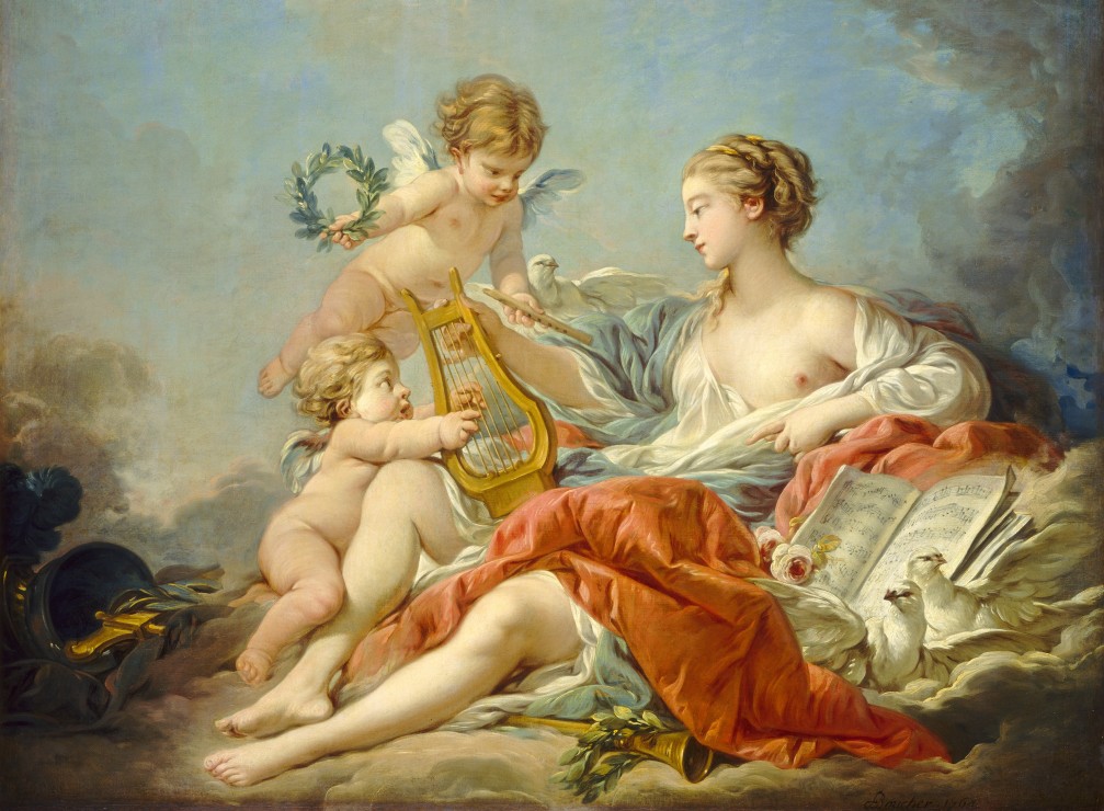 françois boucher : allégorie de la musique, 1764