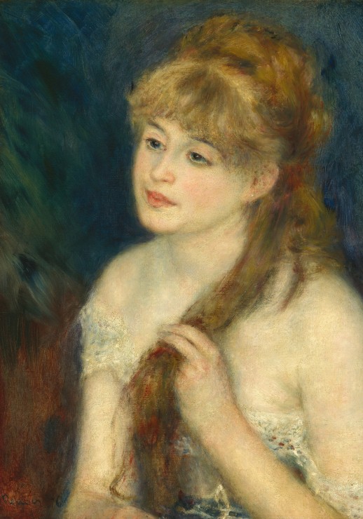 Auguste Renoir : Jeune Femme Tressant ses Cheveux, 1876