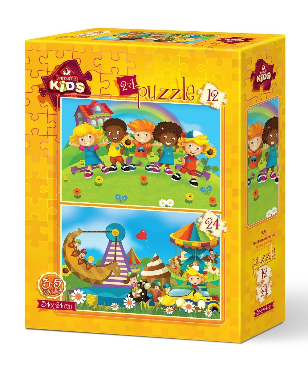 2 Puzzles - Kids Having Fun