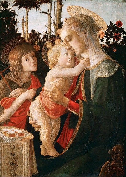 Sandro Botticelli La Vierge a lEnfant le Jeune Saint Jean Baptiste 1470 1475
