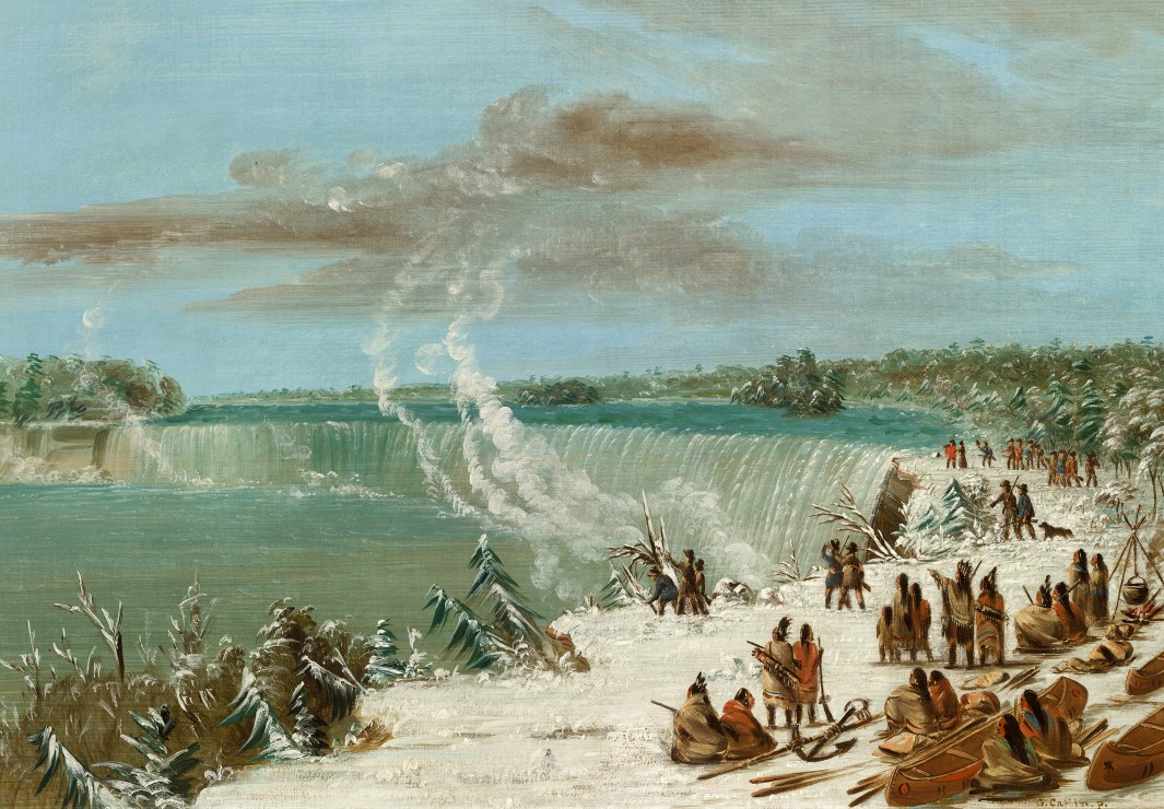 George Catlin : Portage Autour des chutes de Niagara à Table Rock, 1847-1848