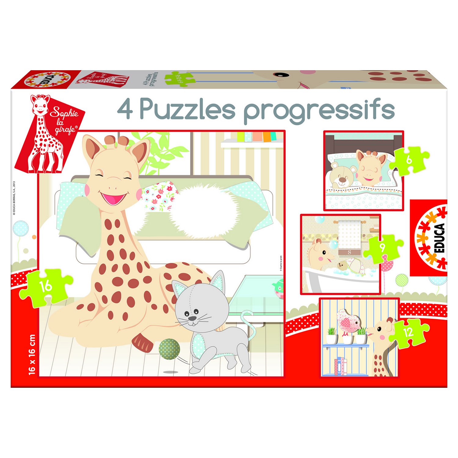 4 puzzles progressifs - sophie la girafe