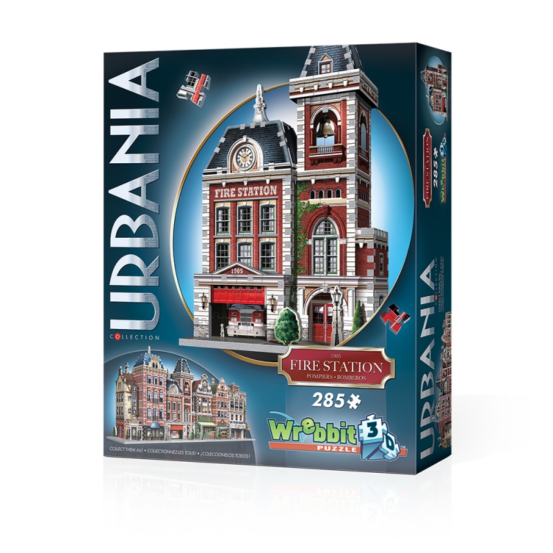 puzzle 3d - collection urbania - caserne de pompiers