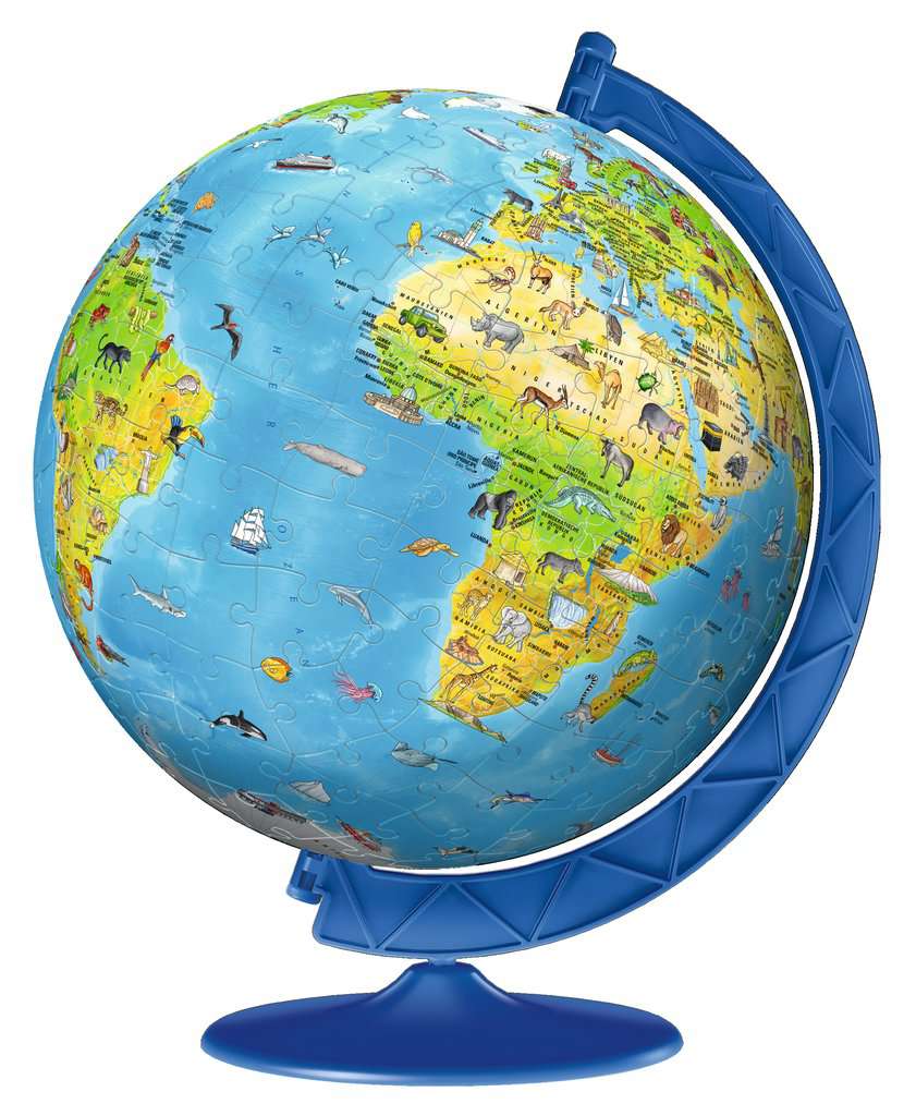 puzzle 3d - globe pour enfants en alemand