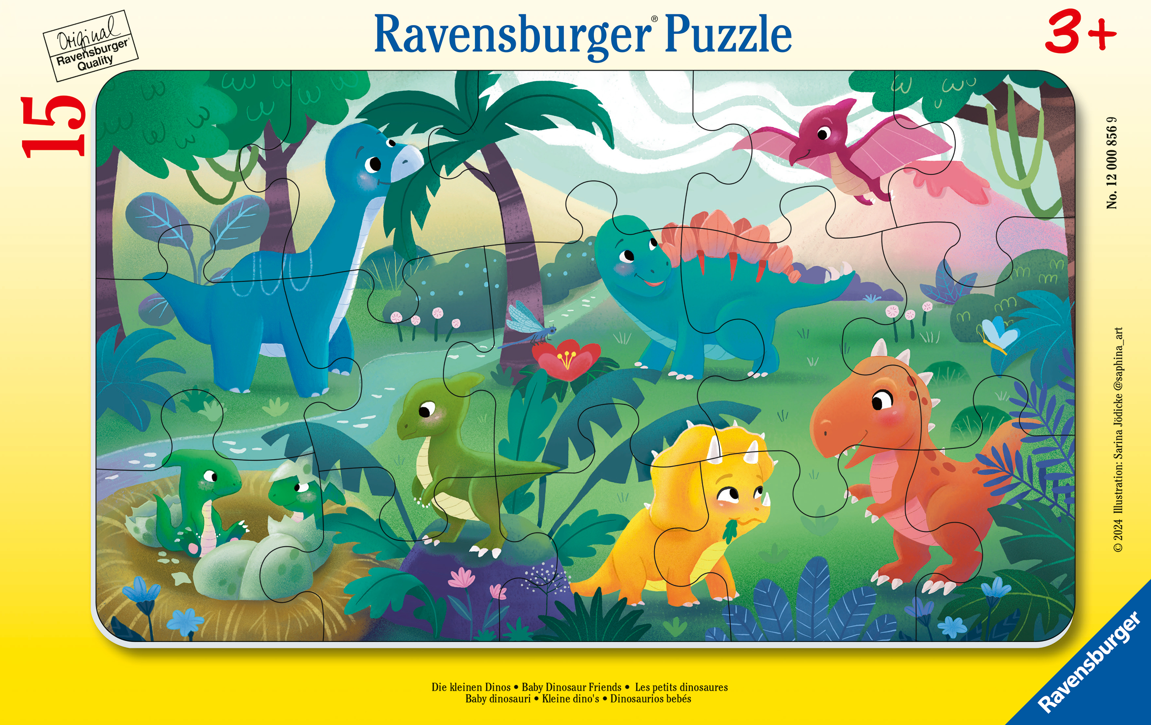 puzzle cadre - les petits dinosaures
