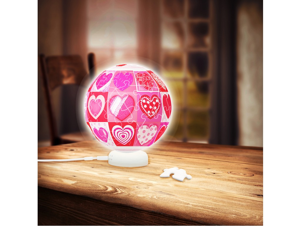 Puzzle 3D - Sphere Light - Love