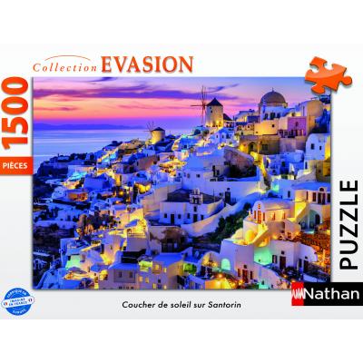 Puzzle Nathan-01532 Coucher de Soleil sur Santorin