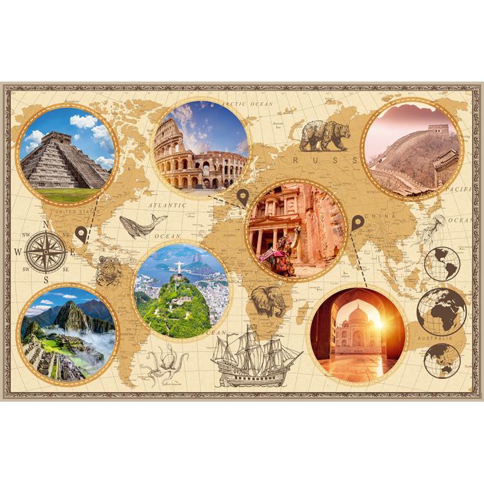 Puzzle  Nathan-01548 Merveilles du Monde Moderne