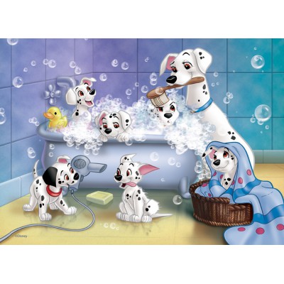 Puzzle Nathan-86612 Les 101 Dalmatiens : Tous au bain