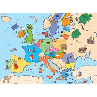 Puzzle Nathan-86934 Carte d'Europe