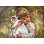 Puzzle  Nova-Puzzle-41073 Chat et Amour de Petite Fille
