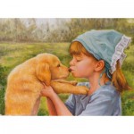 Puzzle  Nova-Puzzle-41074 Chien et Amour de Petite Fille