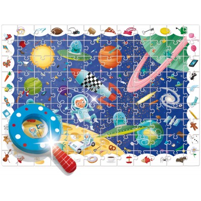 Puzzle Ludattica-58266 Pièces XXL - Baby Détective : L'Espace