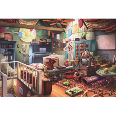Trefl-20179 Puzzle en Bois Premium Line - Trésors Dans Le Grenier